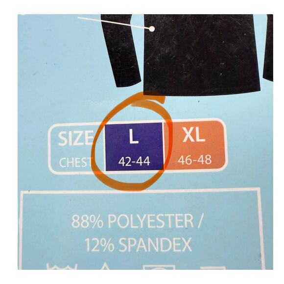 NEW Men’s Sports Base Layer Shirt LG Crane Wicks Moisture Quick Dry Black Top - Picture 4 of 5